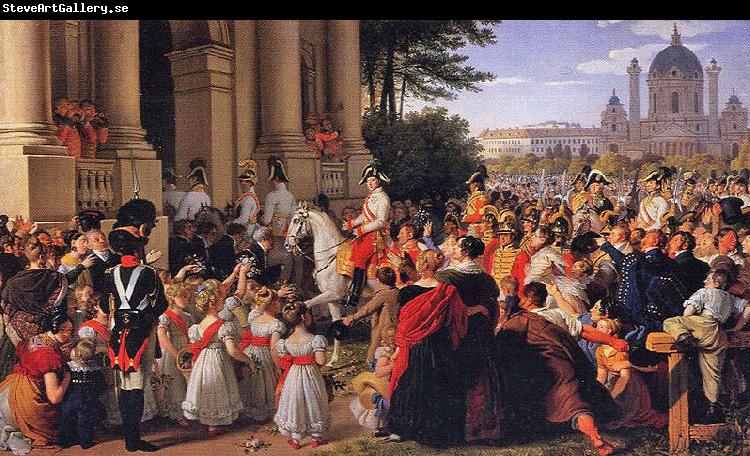 unknow artist Infresso dell'Imperatore Francesco I d'Austria in Vienna il 16 luglio 1814, dopo la pace di Parigi